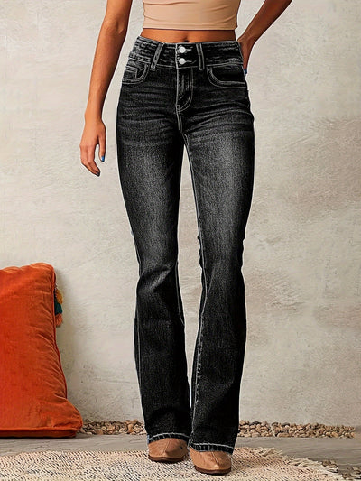 Pauline | Trendy High-Waisted Flared Jeans