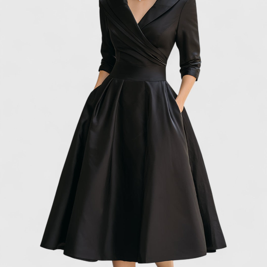 Michelle | Elegant Midi Holiday Dress
