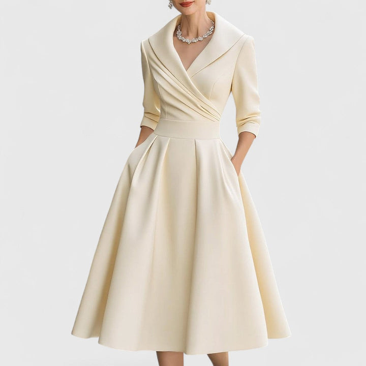 Michelle | Elegant Midi Holiday Dress