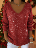 Maria — The festive V-neck jumper to shine
