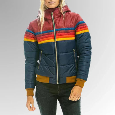 Moira | Women’s Retro Striped Puffer Jacket