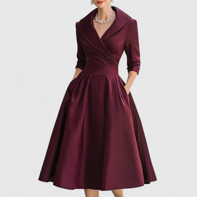 Michelle | Elegant Midi Holiday Dress