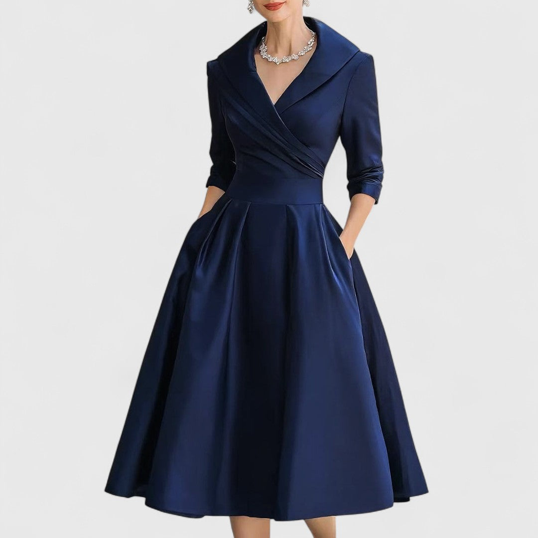 Michelle | Elegant Midi Holiday Dress