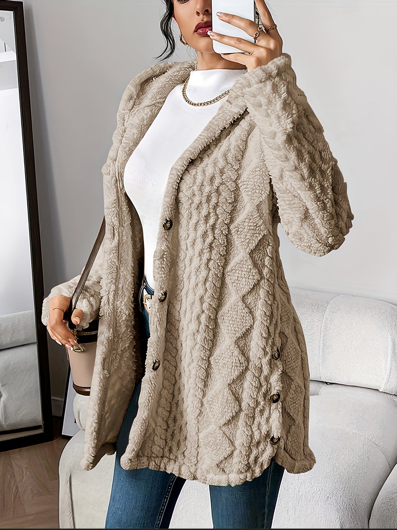 Ivy | Plush Hooded Cardigan