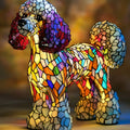 Juna – Magical Dog Lamp in Coloured Glass