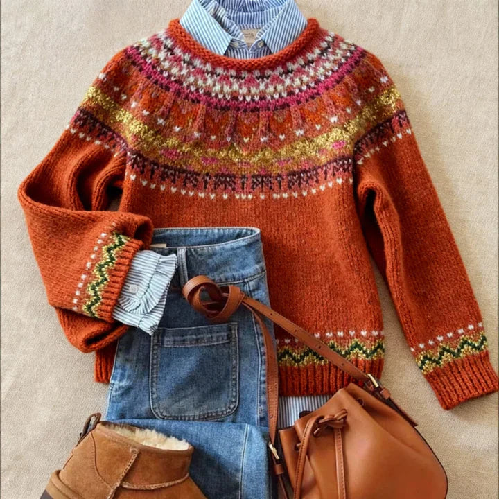 Simona™ | Elegant Vintage Knit Sweater