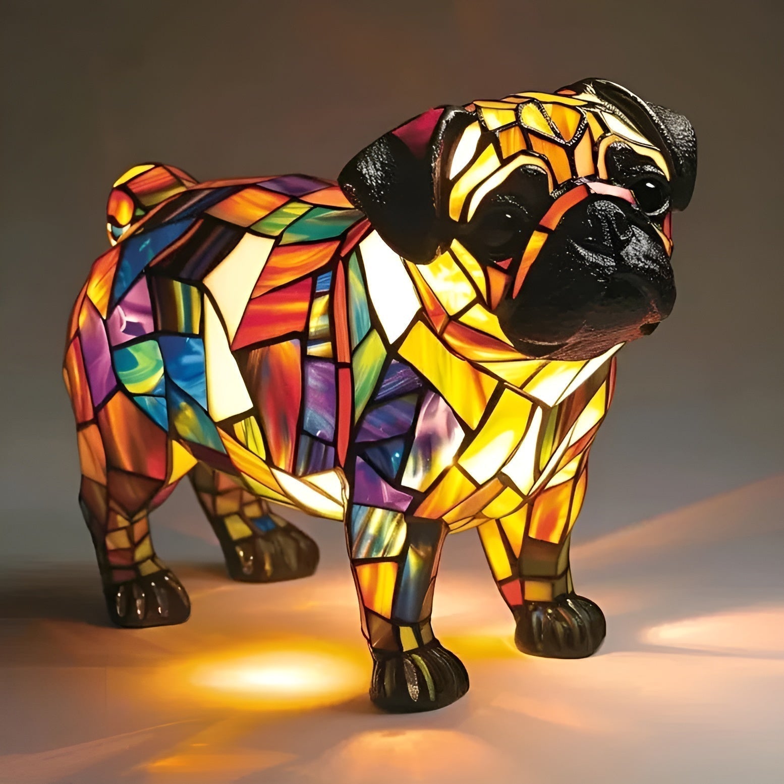 Rosie – Lamp sparkling with joy for the pug