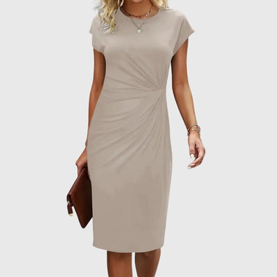 Anouk - Short sleeve formal midi dress for women