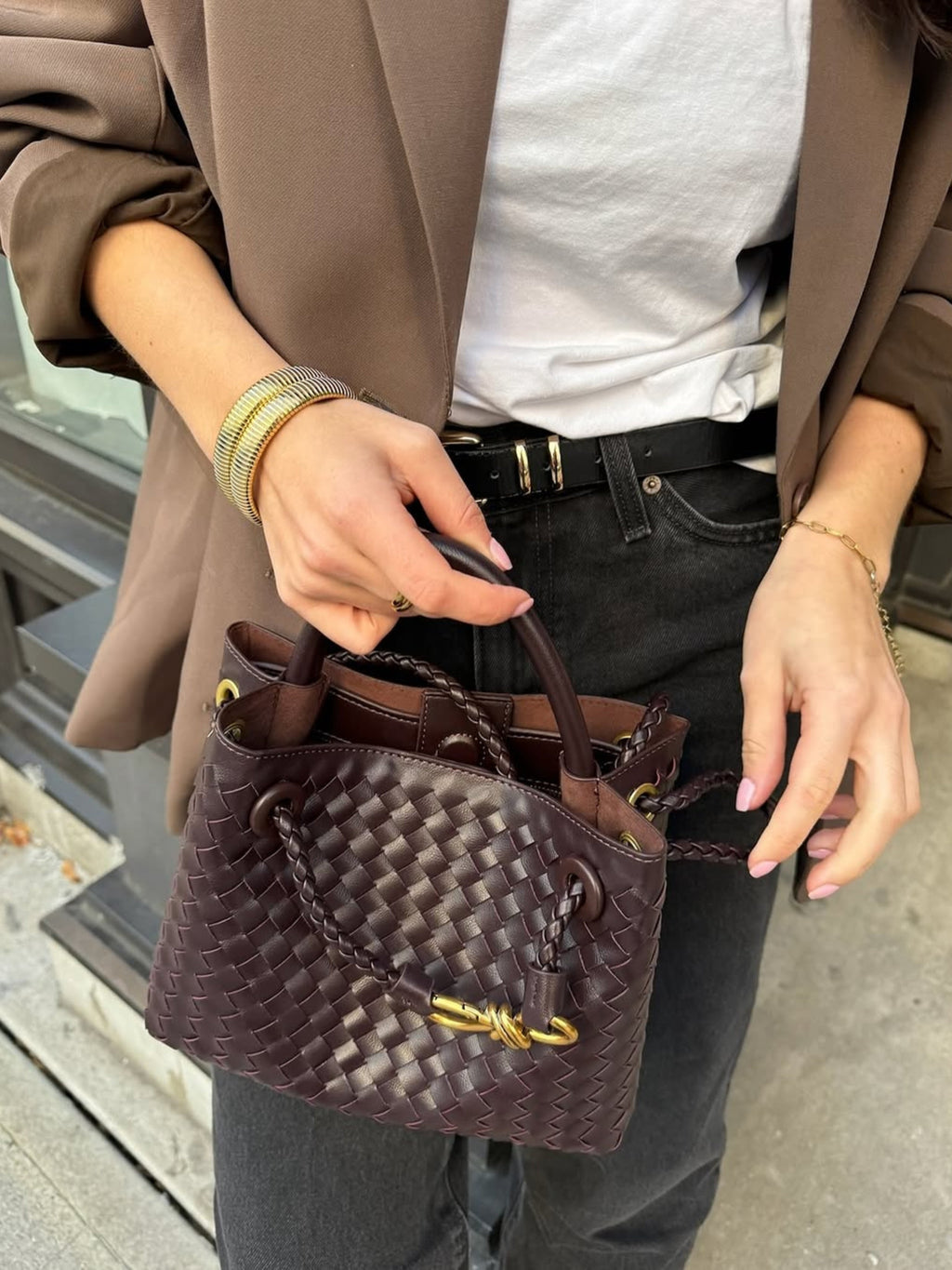 Eloise | Textured Compact Woven Bag