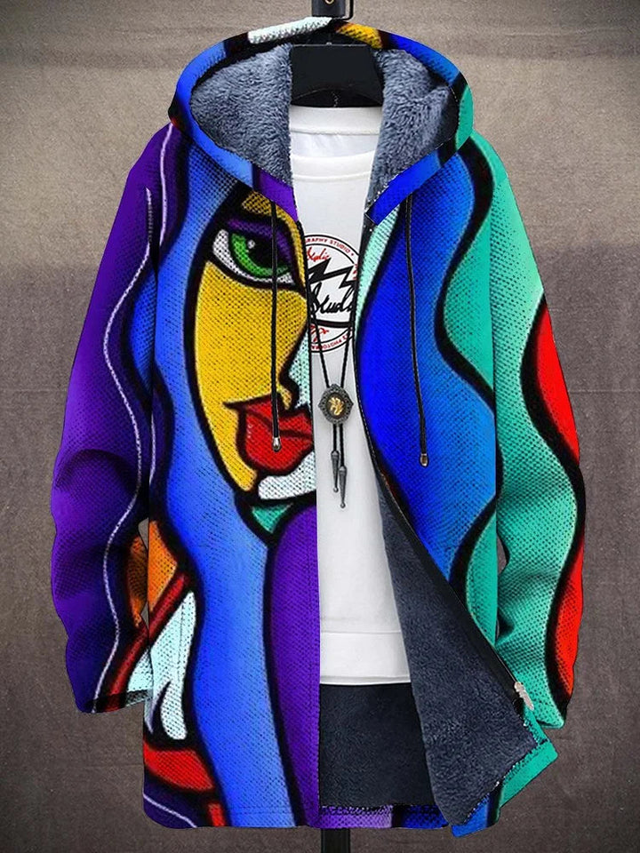 Hannah - Luxurious, artistically inspired zip-up hoodie