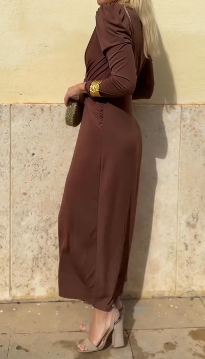 Sofia | Elegant midi dress with draped details