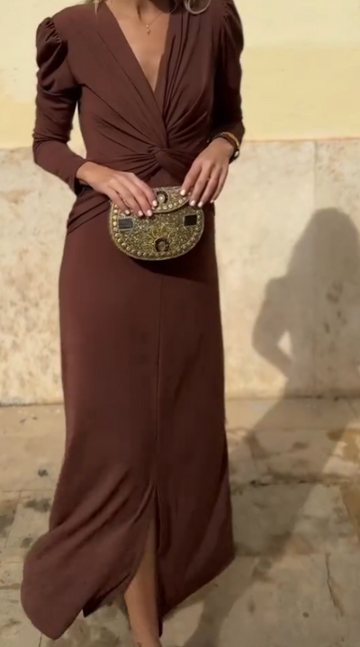 Sofia | Elegant midi dress with draped details