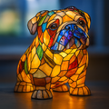 Naomi – Magical dog lamp in coloured glass