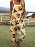 Women's Jumpsuit - Vintage Floral Design, Comfort and Wide Leg Style
