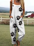 Women's Jumpsuit - Vintage Floral Design, Comfort and Wide Leg Style