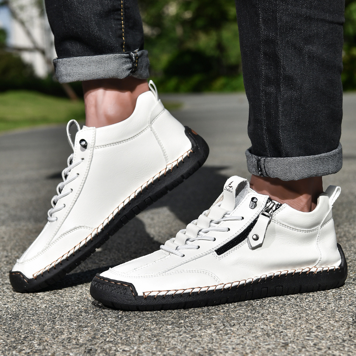 Christian | Men's Nubuck Shoes with Zip