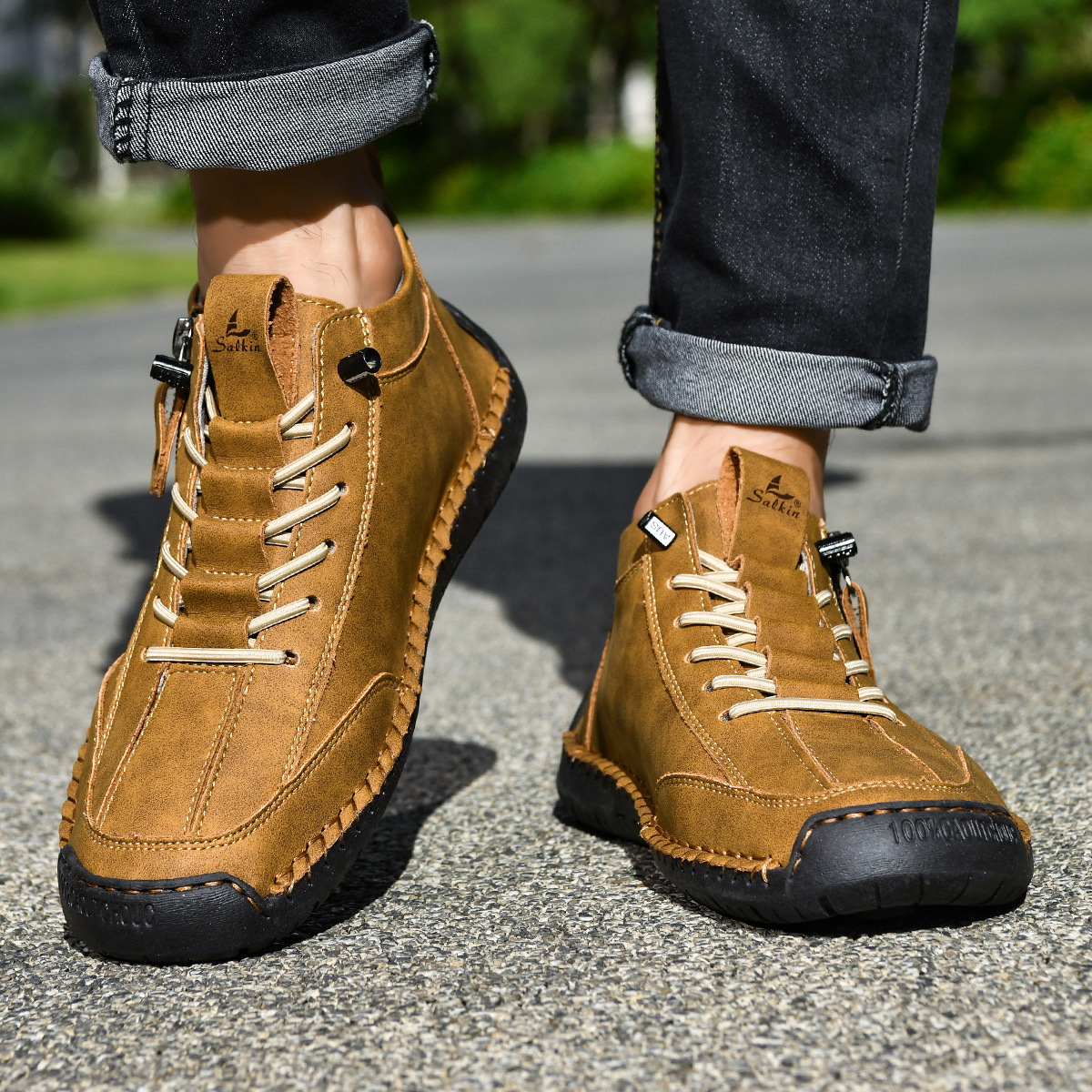 Christian | Men's Nubuck Shoes with Zip