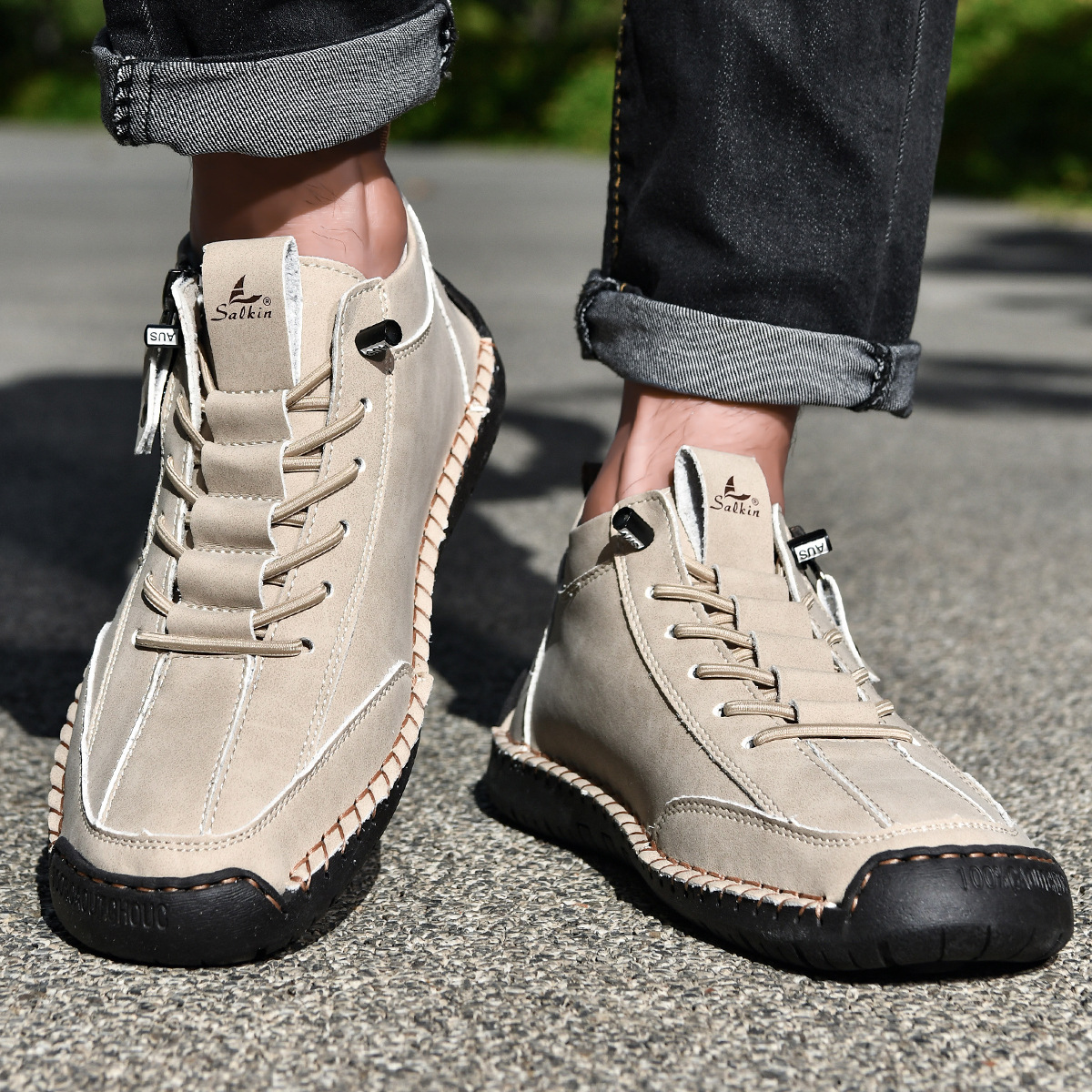 Christian | Men's Nubuck Shoes with Zip