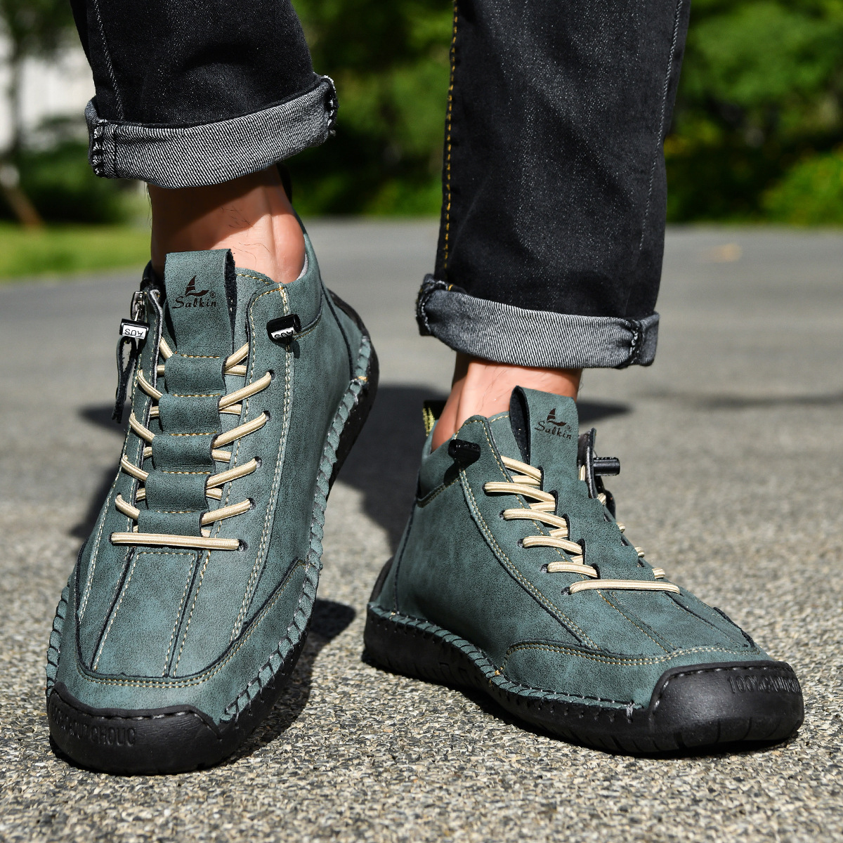 Christian | Men's Nubuck Shoes with Zip