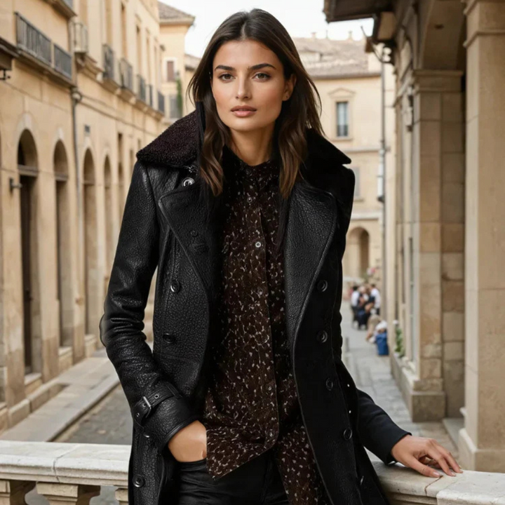 Lucy | Elegant Leather Coat