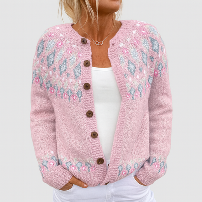 Lillian | Art Print Buttoned Cardigan