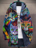 Kate - Luxurious, artistically inspired zip-up hoodie