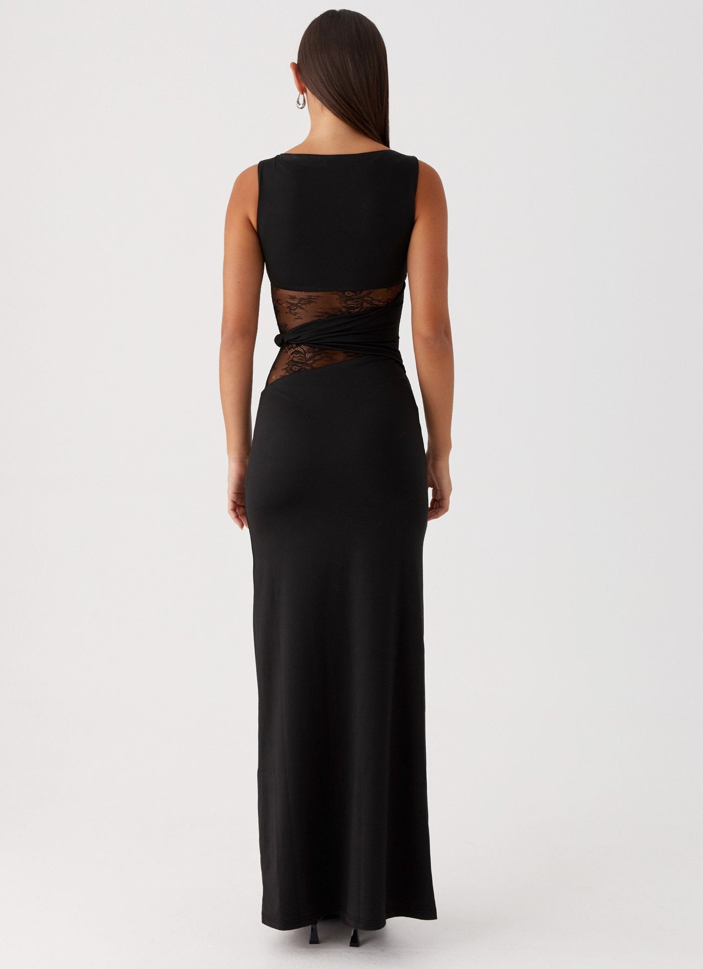 Leni | Black dress with Subtle Cutouts and Lacing