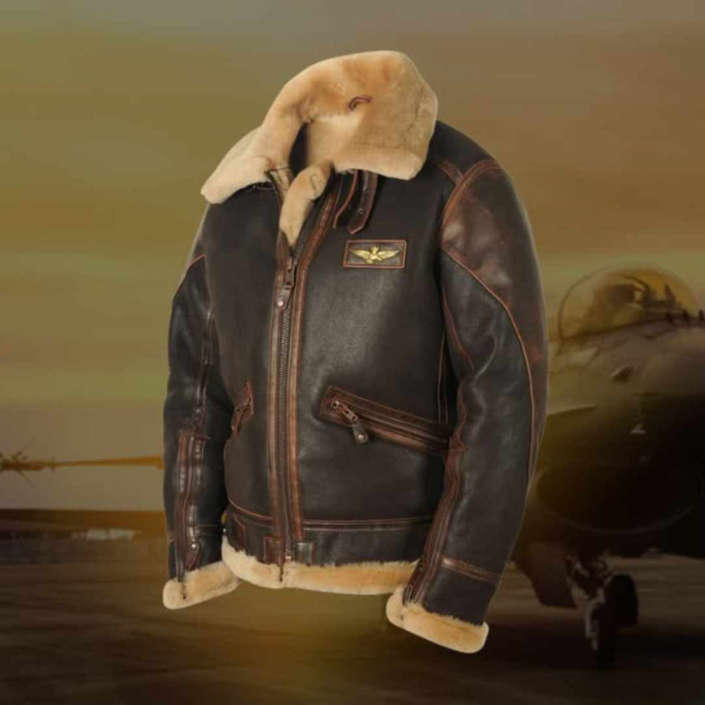Travis | Leather Aviator Jacket Style