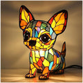 Aria – Magical Dog Lamp in Coloured Glass