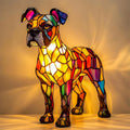 Hallie – Magical Dog Lamp in Coloured Glass