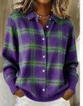 Maria™ – Weiche Bluse mit Karomuster, weichem Hoodie-Material