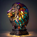 Stacy – Magical Lion Lamp in Coloured Glass