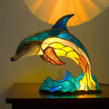 Eliza– Magical Dolphin Lamp in Coloured Glass