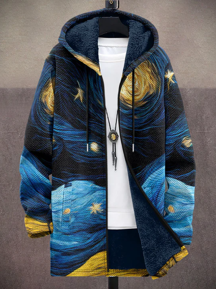 Louise - Luxurious, artistically inspired zip-up hoodie