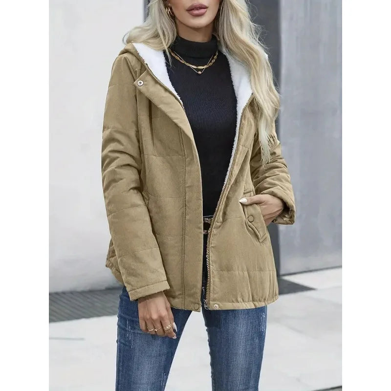 Chirstina | Hooded Fleece Lined Jacket