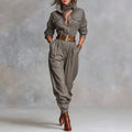 Eva | Checked jumpsuit with sophisticated details