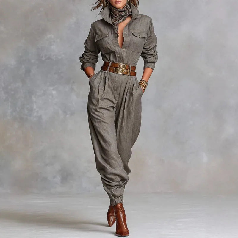 Eva | Checked jumpsuit with sophisticated details
