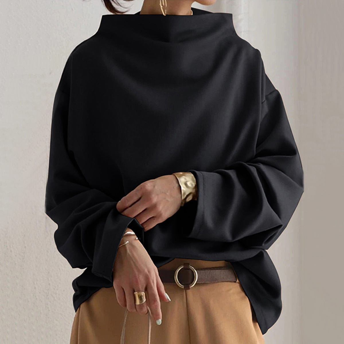 Christine | High-Neck Casual Top