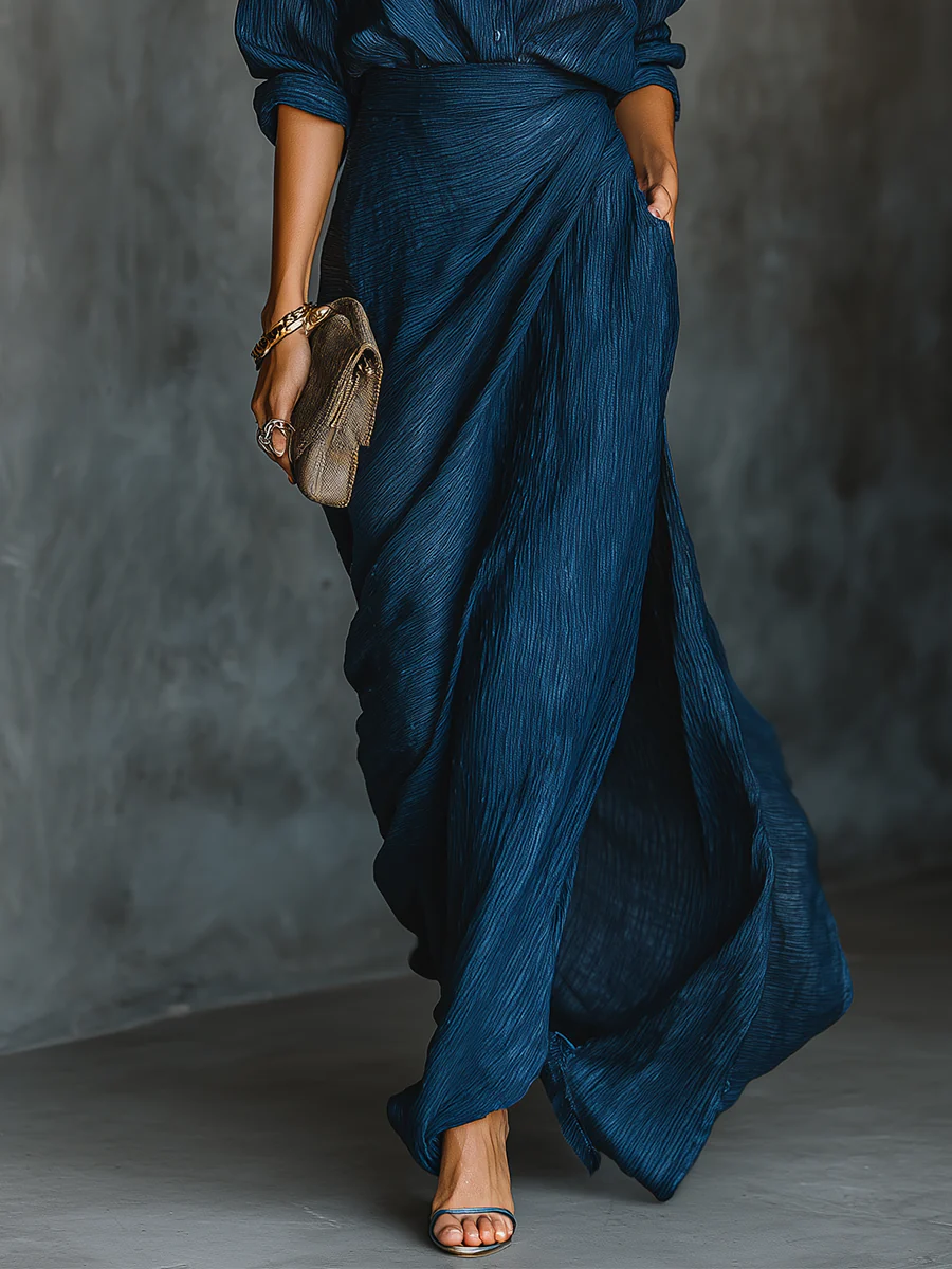Mar | Elegant long dress and skirt set
