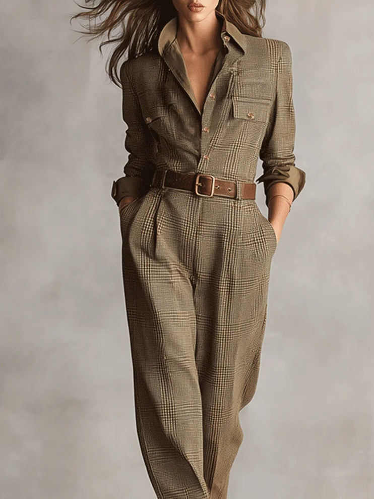Mercedes | Checked jumpsuit with sophisticated details