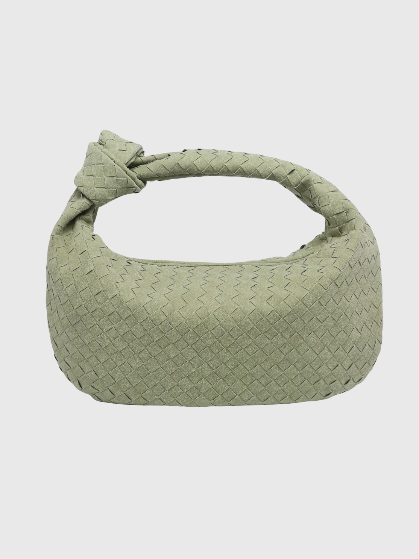Celeste | Knotted Braided Medium Suede Bag