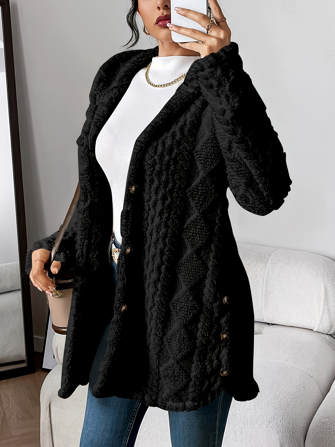 Ivy | Plush Hooded Cardigan