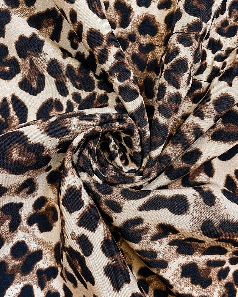 Amelia | Reversible Hooded Coat with Leopard Print