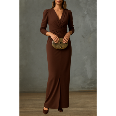 Sofia | Elegant midi dress with draped details