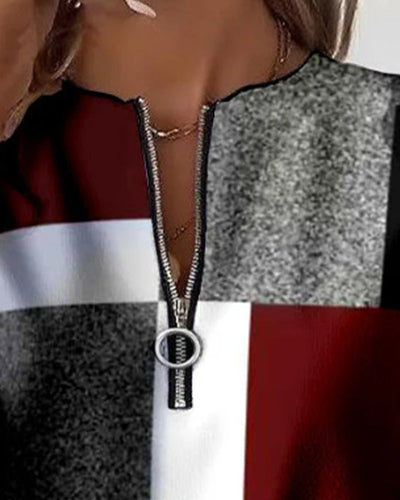 Claudine | Zip-Up Cable Knit Sweater