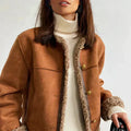 Rose | Buttoned teddy jacket