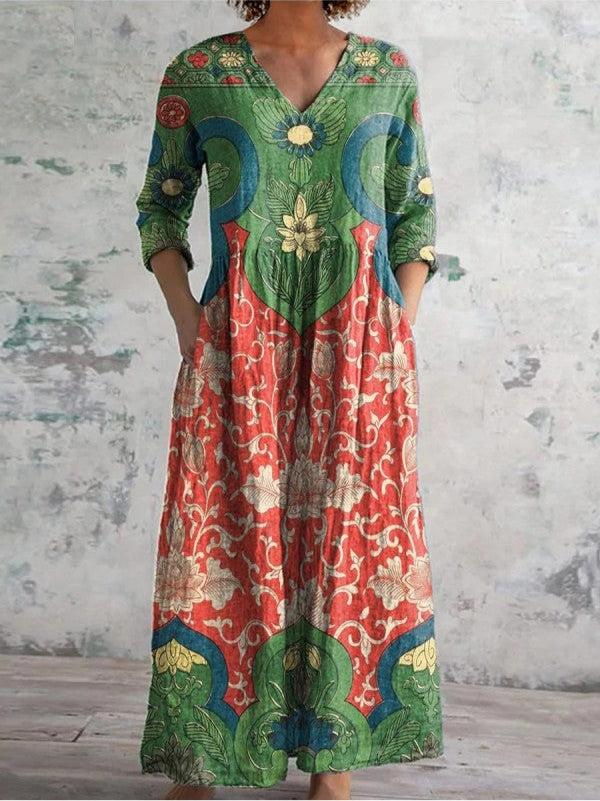 Elin | Dress with Vintage Floral Print