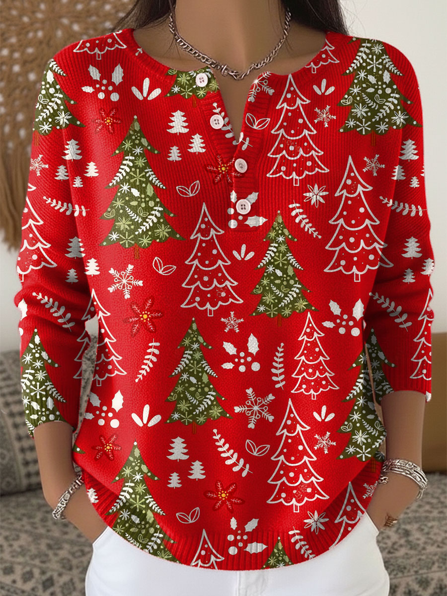 Edith | Christmas Jumper with Buttons
