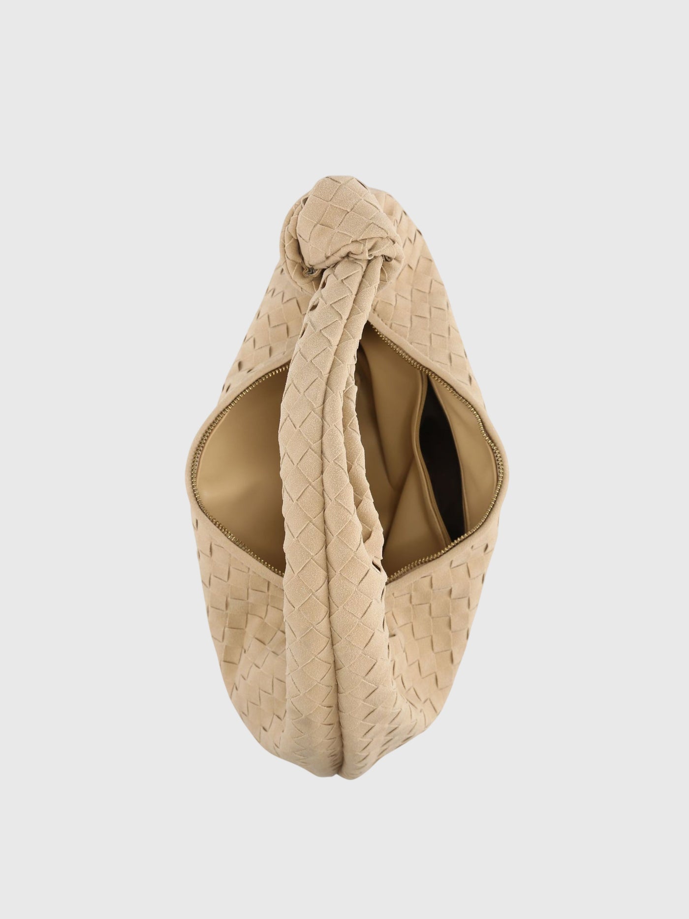 Celeste | Knotted Braided Medium Suede Bag