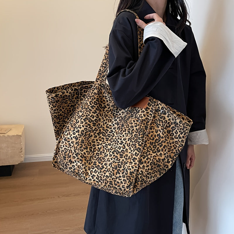 Savanna Leopard Tote